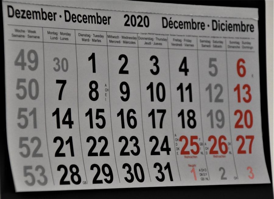 Photo Time blocking calendar