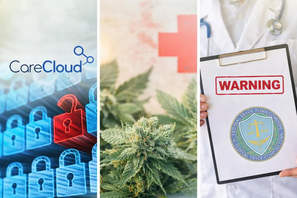 Healthcare Headlines: CareCloud Breach, Lucrative Jobs, Medical Weed Changes, War Healthcare Cuts, FTC Warning